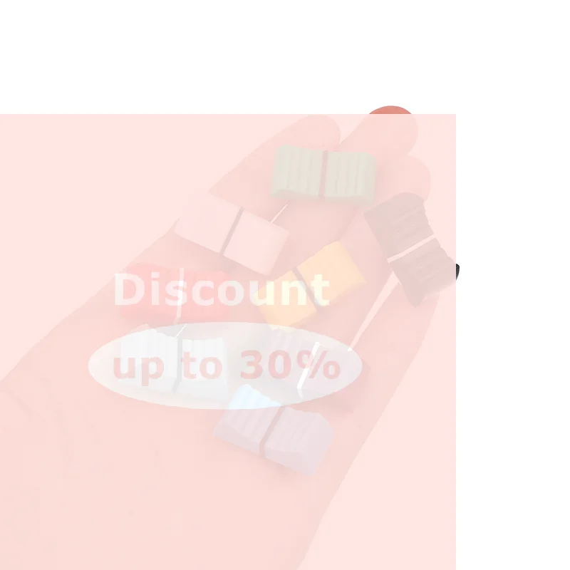 [10PCS Plastic Mixer Push Key Cap Fader Knob Cap Touch Sensitive Slider Ribbed Mixer Desk Switch Knob Cap]