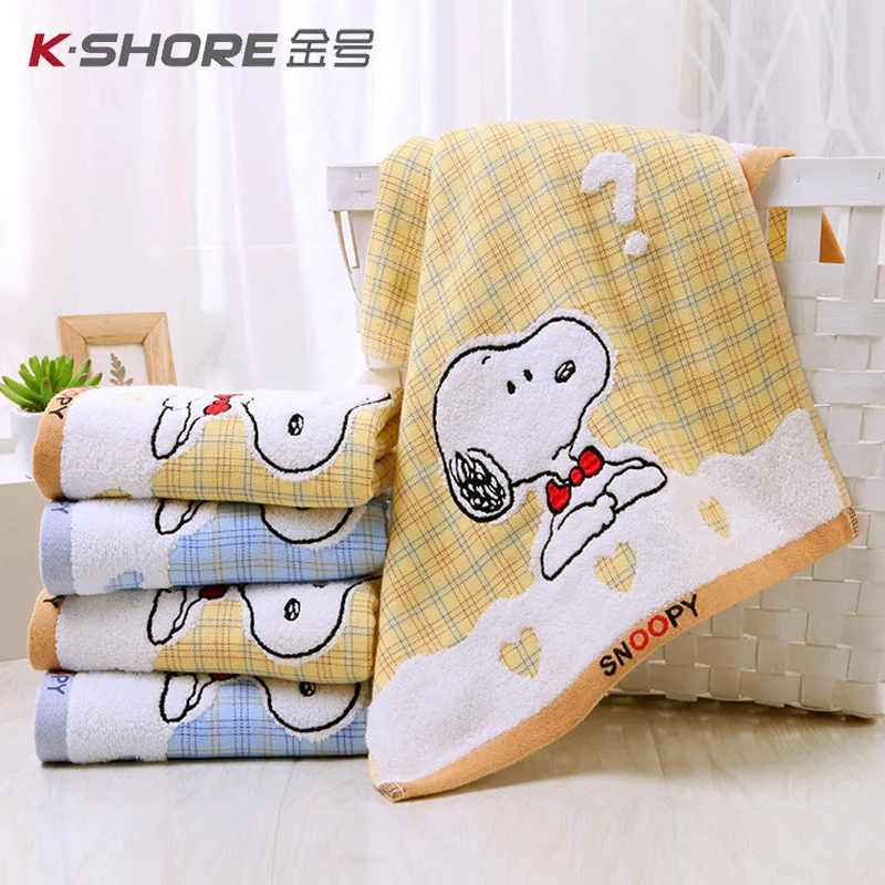 New Cute Cartoon Snoopy Pure Cotton Double-layer Towel Household Items Face Towel Kitchen Portable Gift