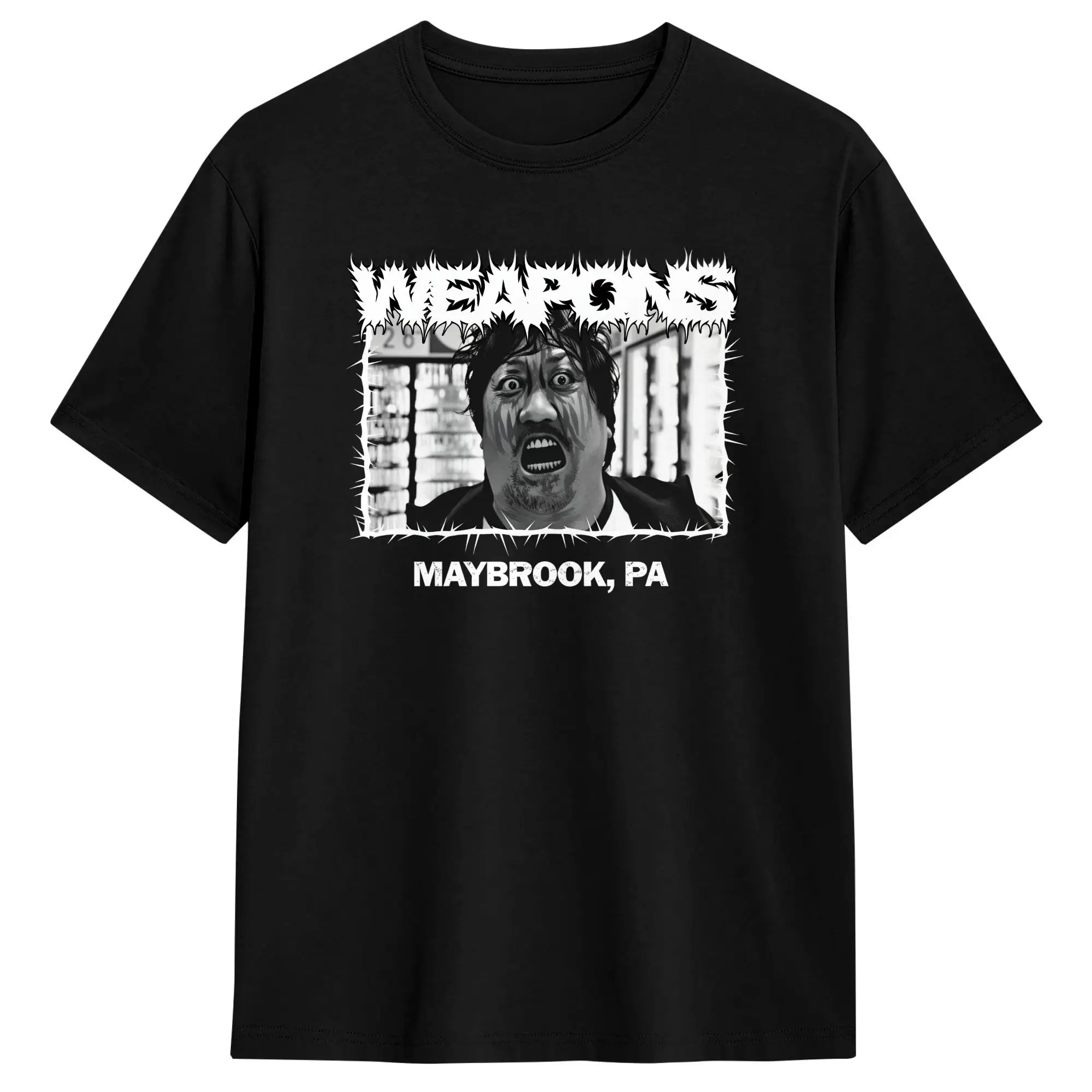 Men T-Shirt  Weapons Horror Movie Marcus Miller Leisure Cotton Tee Shirt Short Sleeve  T Shirts Crewneck Clothing Birthday Gift
