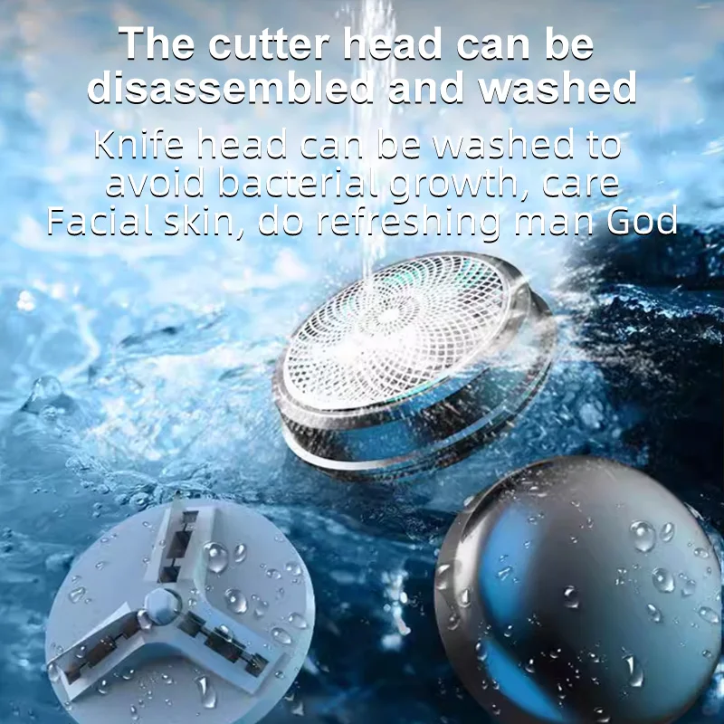 ماكينة الحلاقة الكهربائية للرجال تدعم الشحن TYPE-C. أنماطان مناسبة للحمل وقوية.