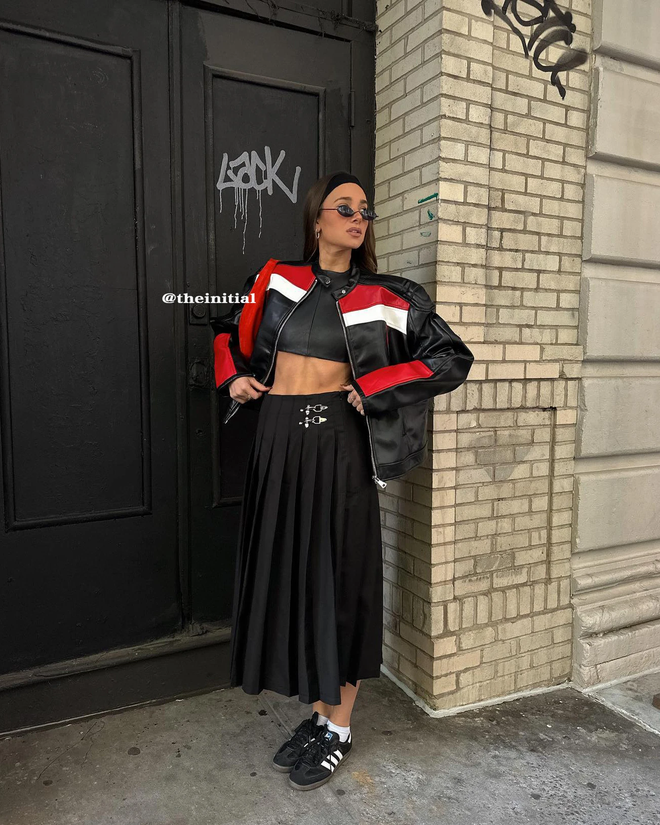 

Lion Autumn Winter Thiened High Waist Bla Precision Woven Pleated mid Length a Line Skirt Button Decorated American Retro