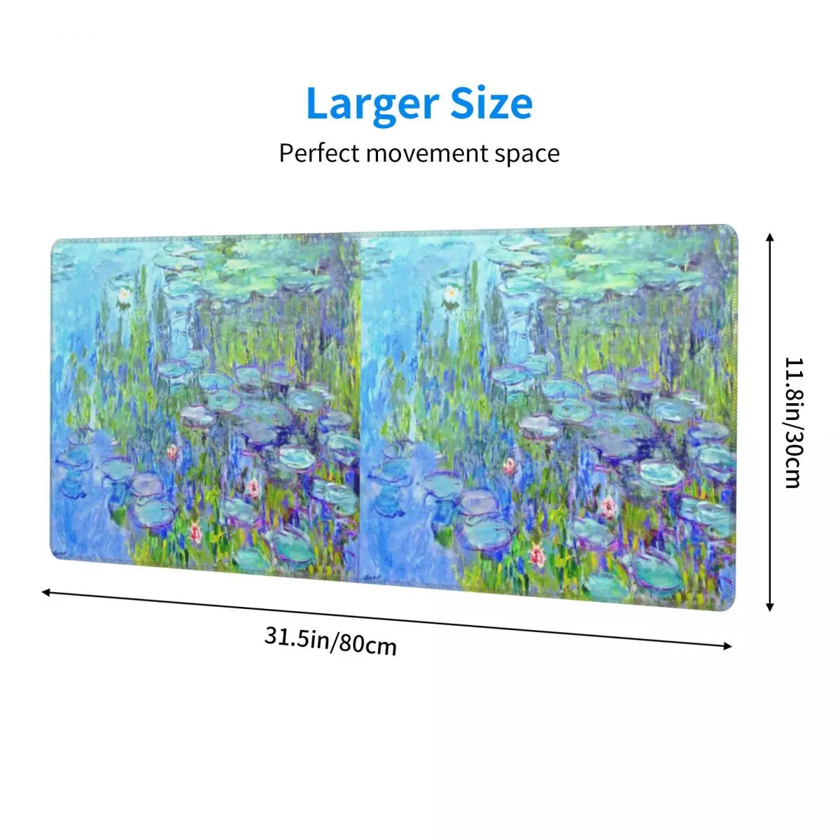 Female Long Water Lilies Claude Monet Large Mouse Pad Computer Keyboard Mouse Mat Gamer PC Laptop Desk Mat Office Table Mats