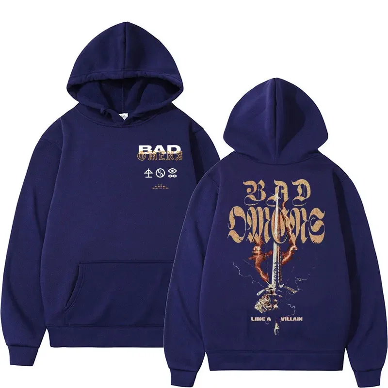 Fade Reaper Bad Omens The Concrete Forever Tour 2023 Hoodie Men Women Retro Cool Hooded Fashion Gothic Sweatshirt Streetwear