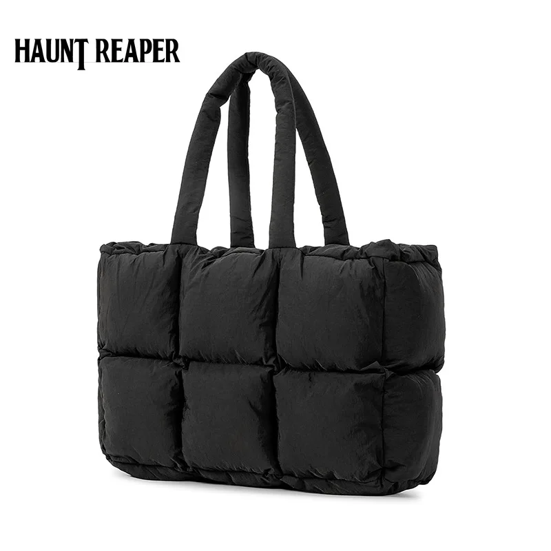 

New Puffer Tote Bag for Women Large Quilted Puffy Handbag Lightweight Satchel Purse for Work Travel Gym Shop