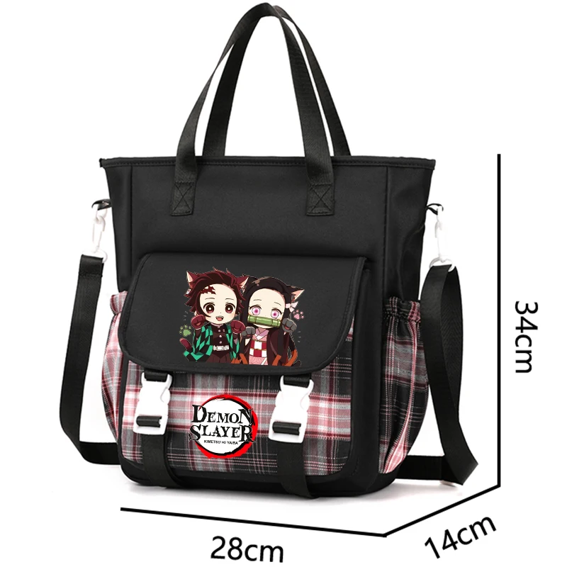 Anime Demon Slayer Shoulder Bag Crossbody Handbag Schoolbag for Teen Girl Boy Back To School Bag Women Messenger Bag Mochila