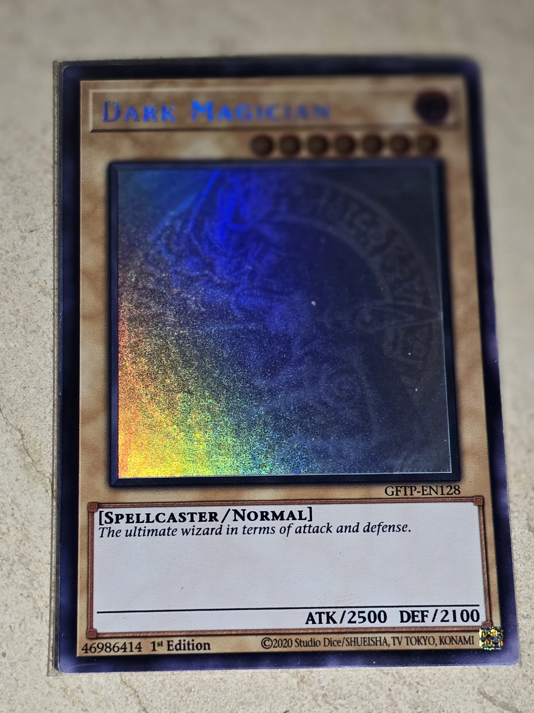 YuGiOh Ghosts From the Past GFTP Holographic Rare HR Dark Magician/ブラック·マジシャン Hobby Collection Gift Toy Card (Not Original)