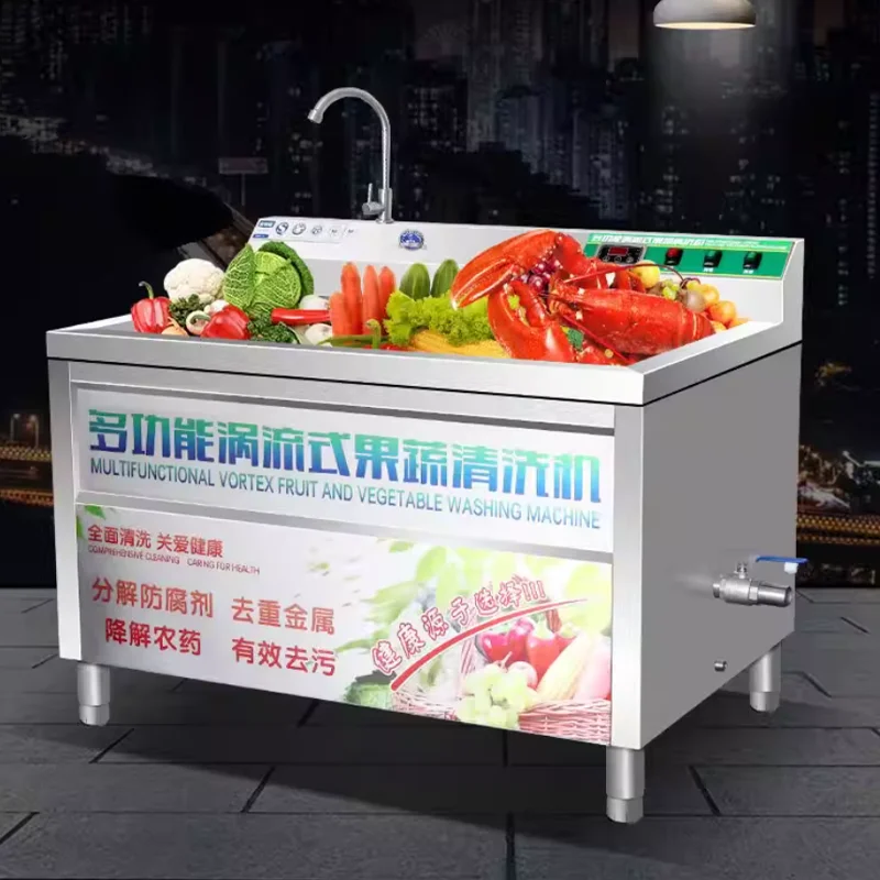 Industrial bubble type lettuce washing drying machine ginger strawberry washer cleaner Fruit and vegetable cleaning machine