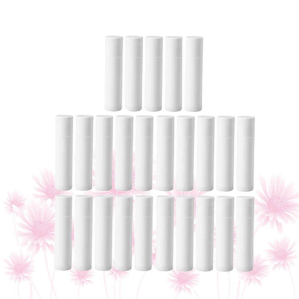 50 Pcs Empty Lip Balm Tubes Gloss DIY Tool Storage Container Makeup Accessories Syrup Pump