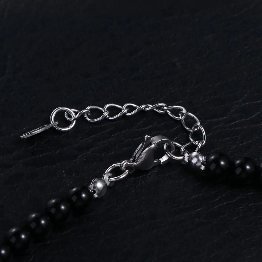 Simple Clothing Accessories Natural Stone Strand Beaded Fashion Jewelry Men Bead Necklace Girl Gift Personality Necklace