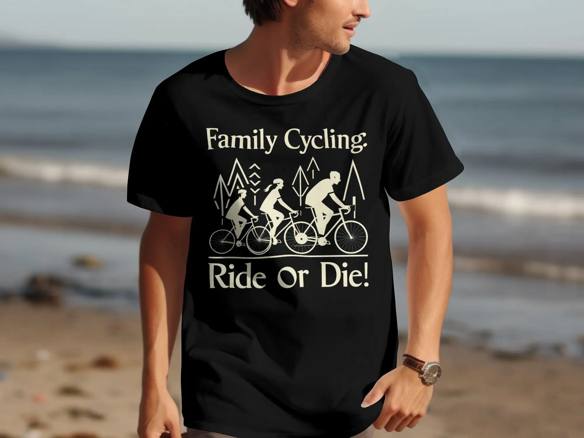 Family Cycling Ride Or Die Funny Biking T Shirt Unique Cyclist Outdoor Adventure Bike Riding Apparel