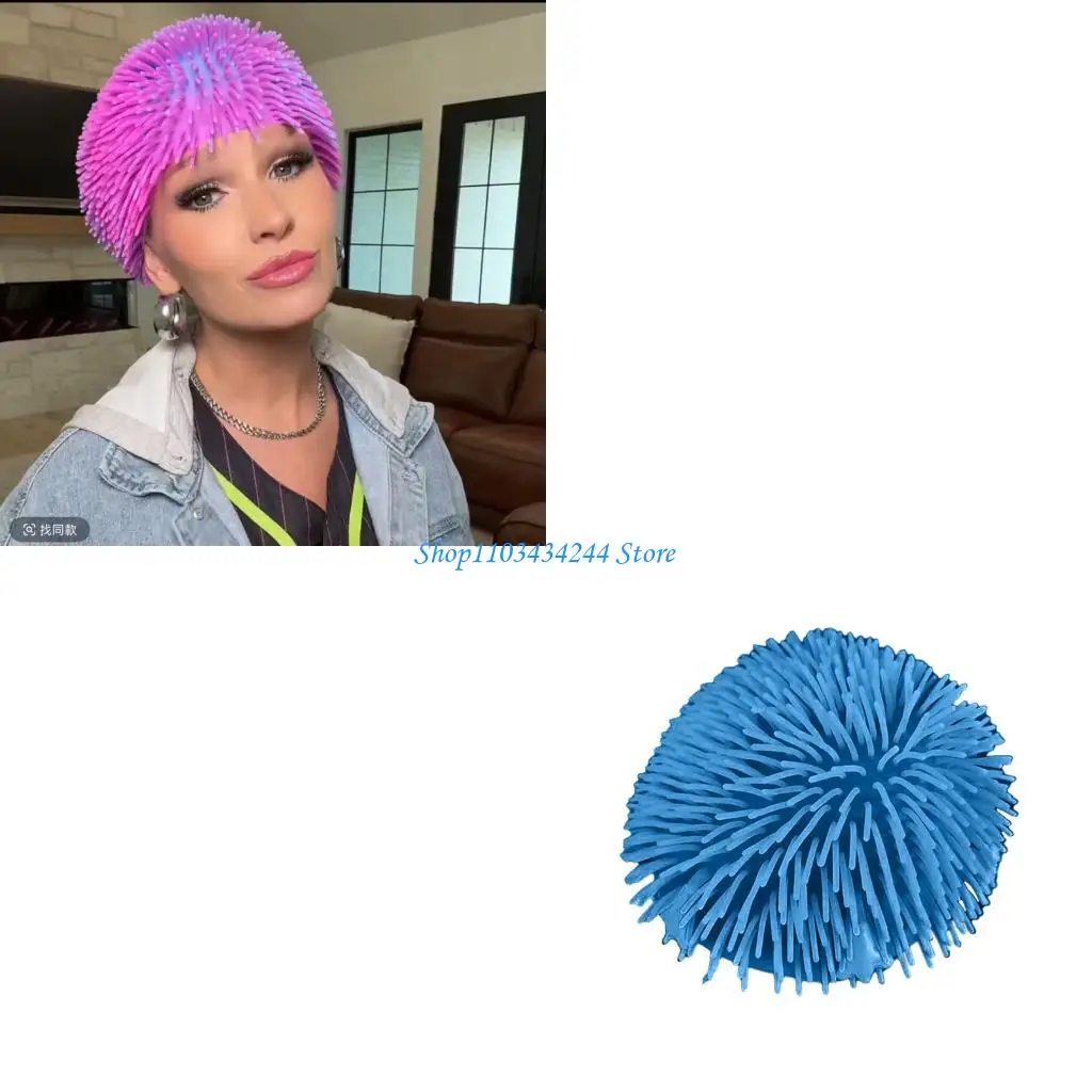 

Soft Rubber Prick Ball Cap, Funny Hair Cap Size, Elastic Toy Unwinding Funny Same Styles, Holiday Gift, Holiday Party