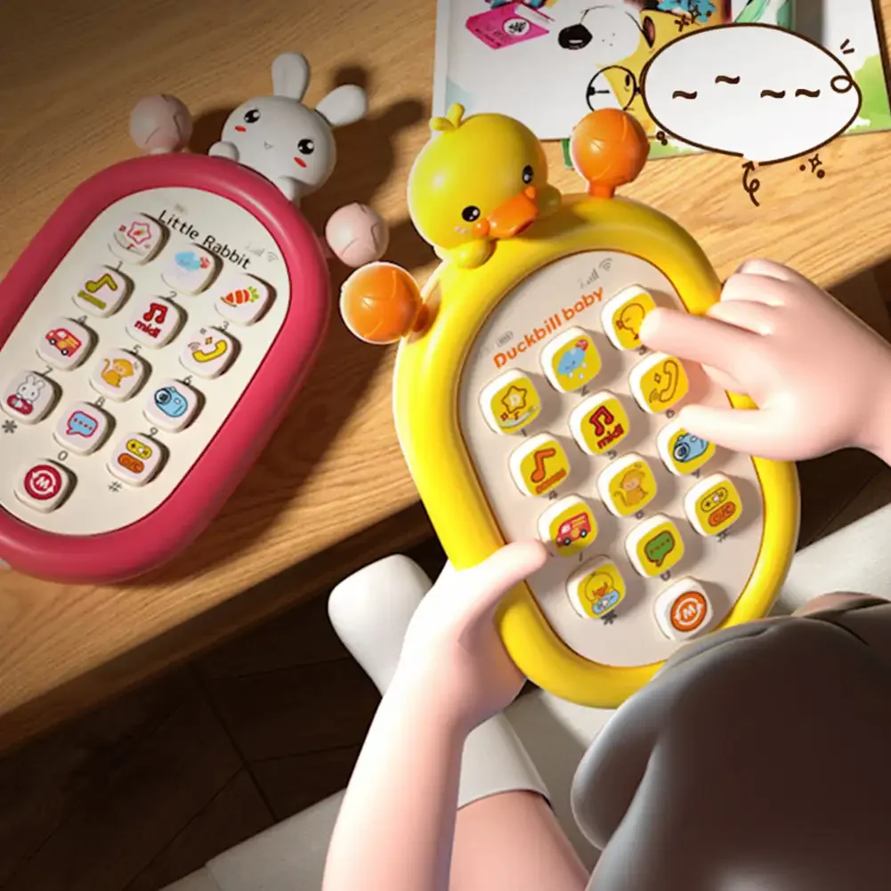 Music Sound Telephone Sleeping Toys Baby Phone Toy with Teether Simulation Phone Kids Infant Early Educational Toy Kids Gifts