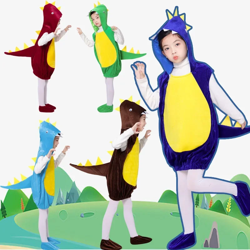 1 de junio Disfraces de dinosaurios para el día del niño Bebé masculino y femenino Baile del día de Año Nuevo Navidad Jardín de infantes Disfraces de animales de dibujos animados
