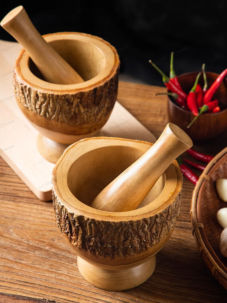 

Thai solid wood garlic molars household manual garlic masher