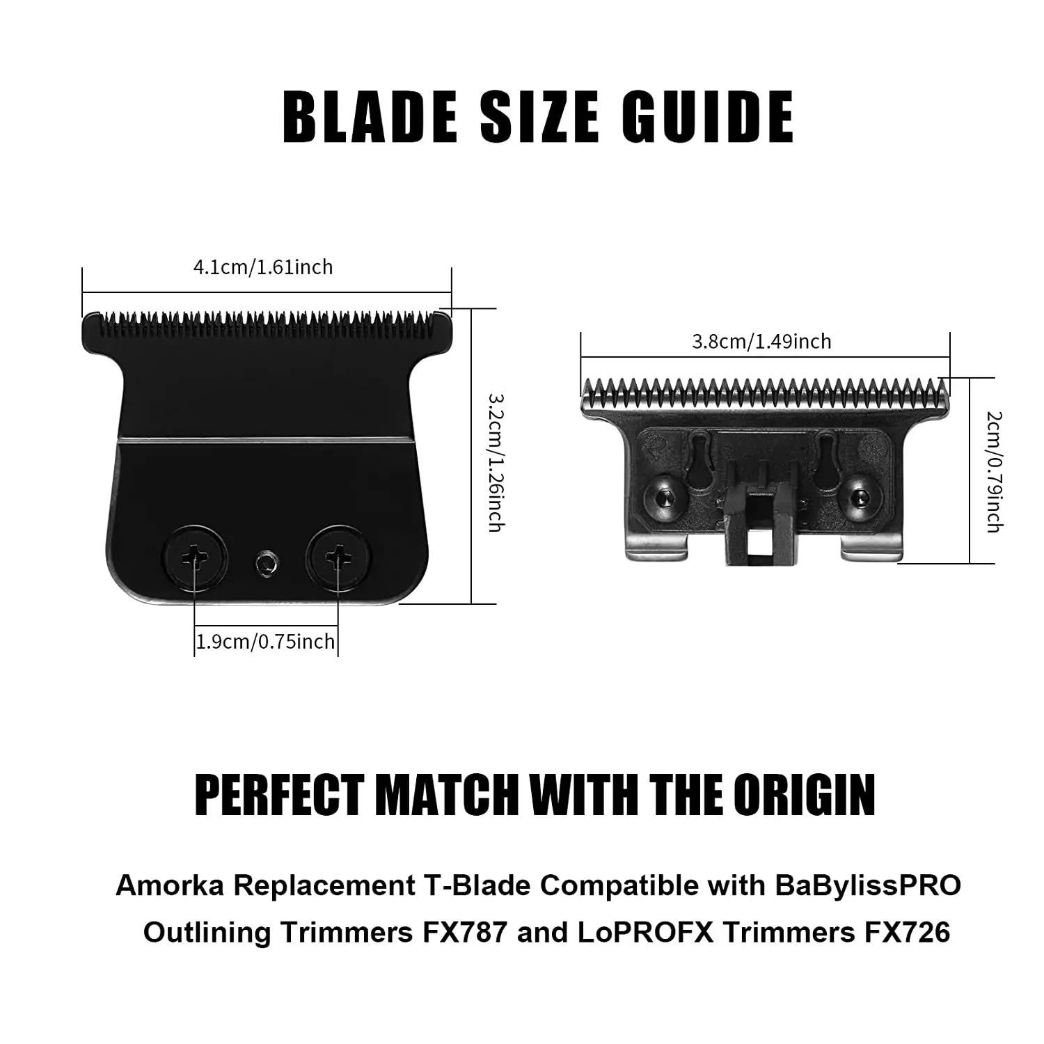 المهنية استبدال التيتانيوم شفرة مجموعة ل BaBylissPRO Barberology FX787 و FX726 ، يناسب جميع FX787 و FX726 نماذج ، أسود