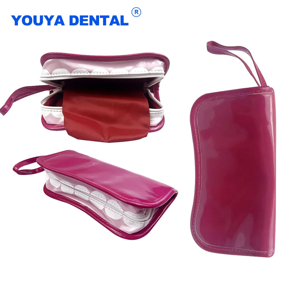 Cute Tooth Shaped Wallet Zipper Dental Short Organizer Bag Teeth Pattern Cosmetic Bags for Clinic Key Container Purses Storage