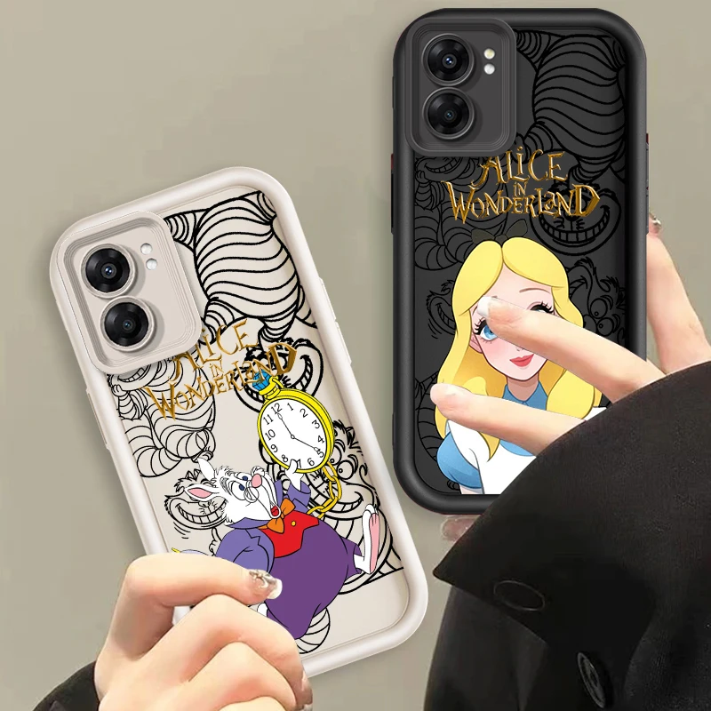 Disney Alice In Wonderland Art Eye Ladder For OPPO Find X5 X3 A58 A57 A55 A53 A54 A92 A74 A78 A98 A16 A94 A76 A72 5G TPU