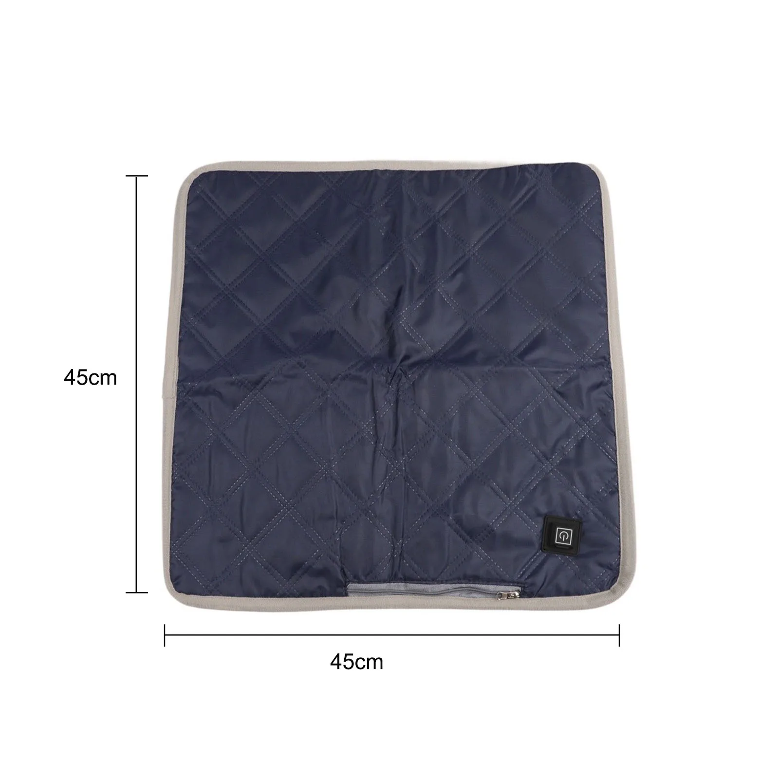 Rechargeable Heated Seat Pad 4 Heating Graphene Portable Warmer For Car Chair Outdoor Use Navy Blue Coffee Brown