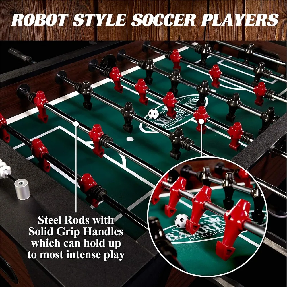 Multiple Styles Soccer Foosball Tables, Durable & Stylish Designs with Tabletop Sports Soccer Balls