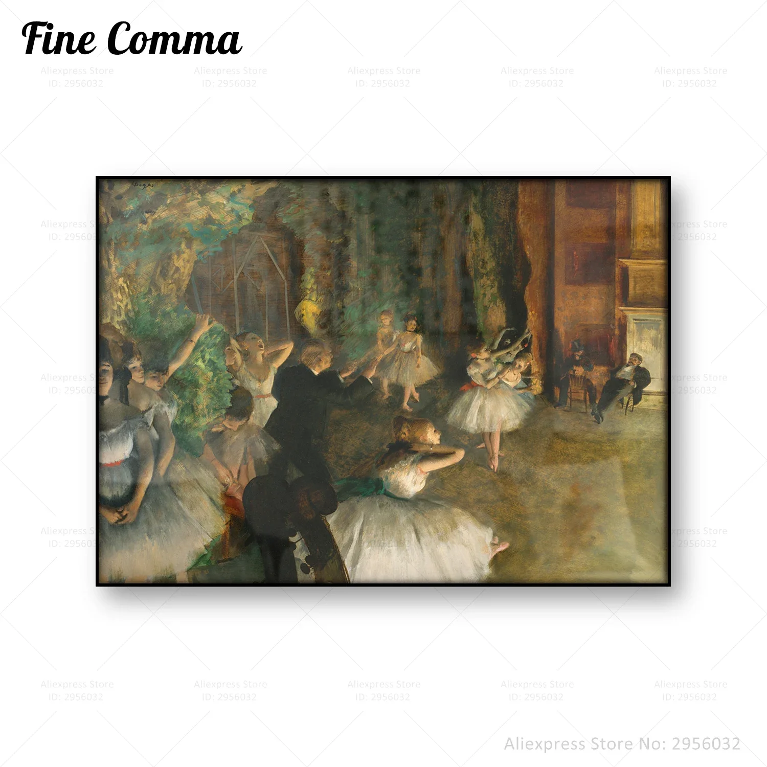 The Rehearsal of the Ballet Onstage Edgar Degas Oil Painting Copy Vintage Poster Wall Art Canvas Print Reproduction Home Decor