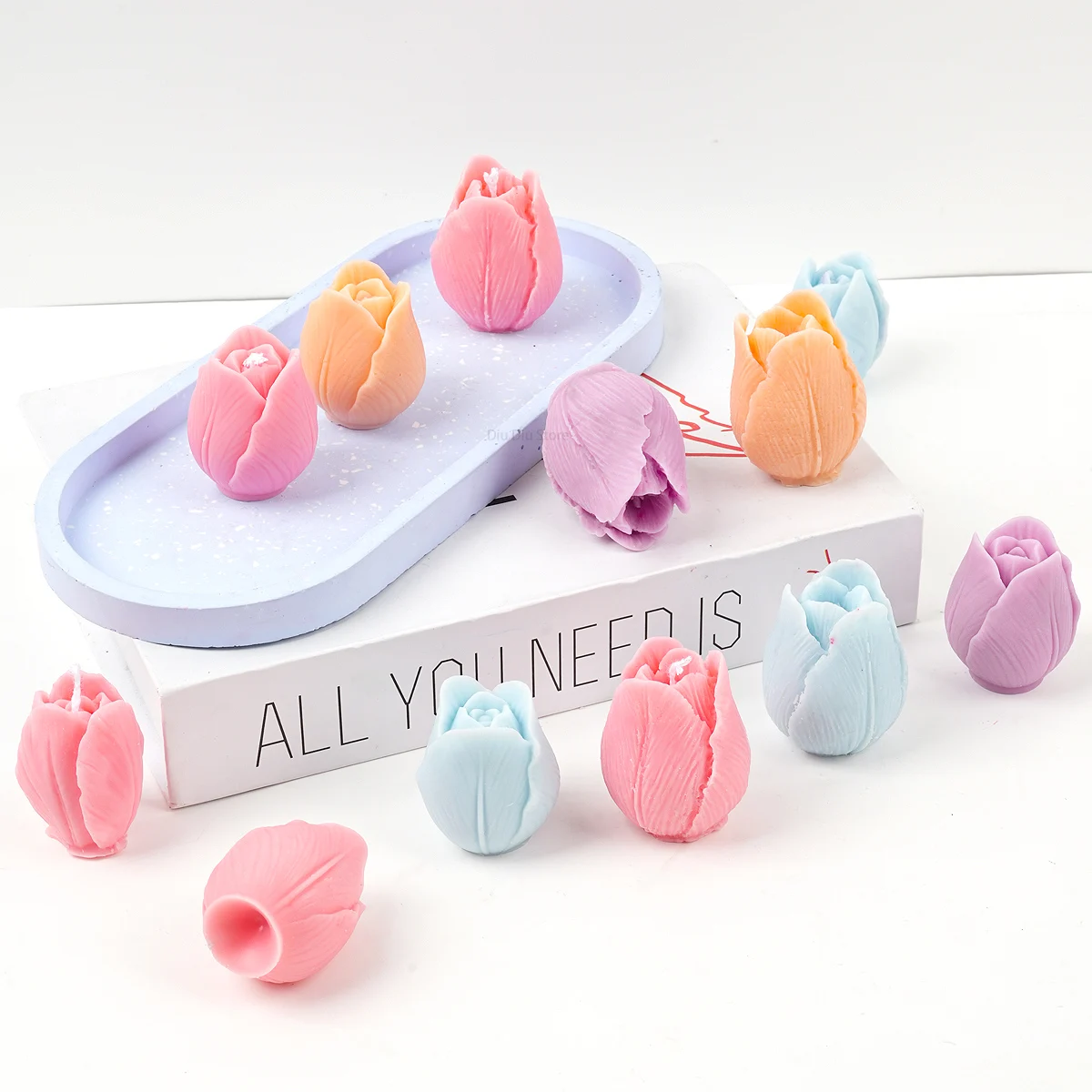 3D Tulip Silicone Mold DIY Flower Aromath Soap Making Supplies Plaster Resin Chocolate Cake Baking Molds Home Decor Craft Gifts