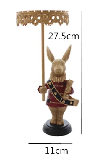 Metal Rabbit Jewelry Rack Display Stand Necklace Earrings Storage Decorative Ornaments Holders Frame