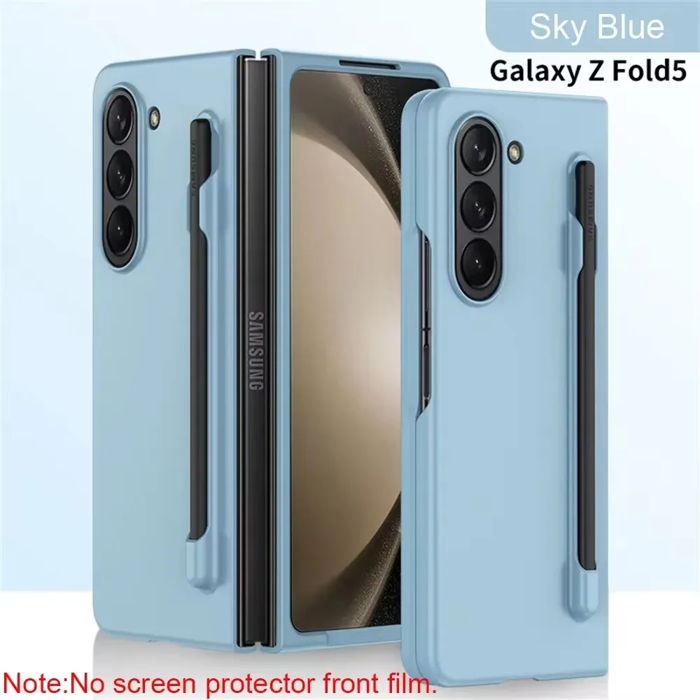 

Shockproof Protection Hard Cover Skin Feel Slim Case for Samsung Galaxy Z Fold 6 5 4 3 with Stylus Pen Slot Holder Plastic Fold