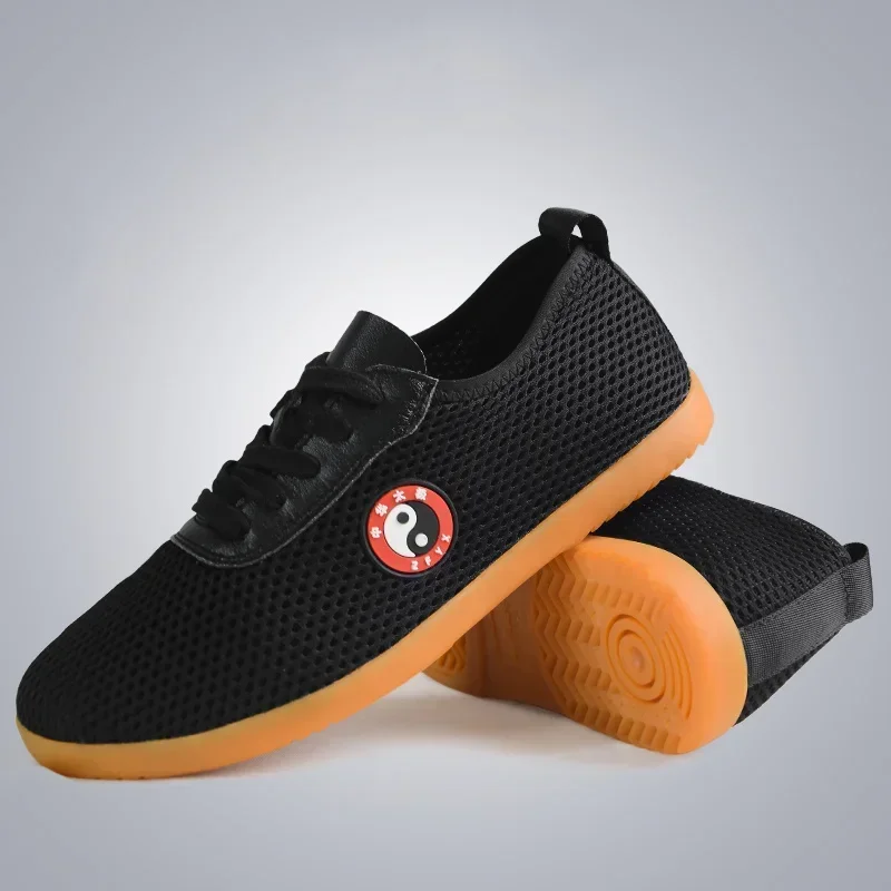 Style hero Tai Chi shoes women and men's summer breathable mesh ox tendon soles Tai Chi sports cloth shoes martial arts practice