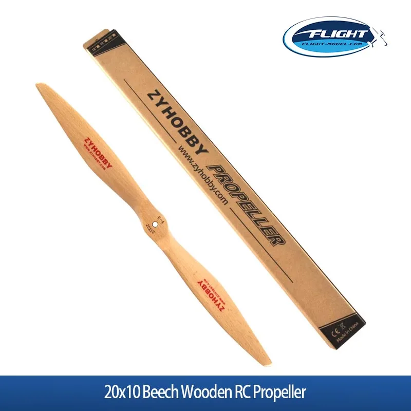 ZYHOBBY 20x10 Buchenholz RC-Propeller für Elektroflugzeuge, geeignet für RC-Flugzeuge mit festem Flügel, Teile für bürstenlose Motoren