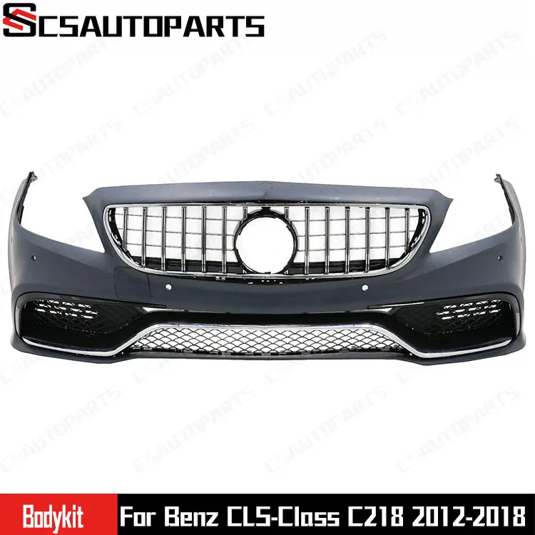 Upgraded Facelift To CLS63 AMG Late Style Front And Rear Bumper Body Kits With GT Grille For Mercedes W218 2012-2018