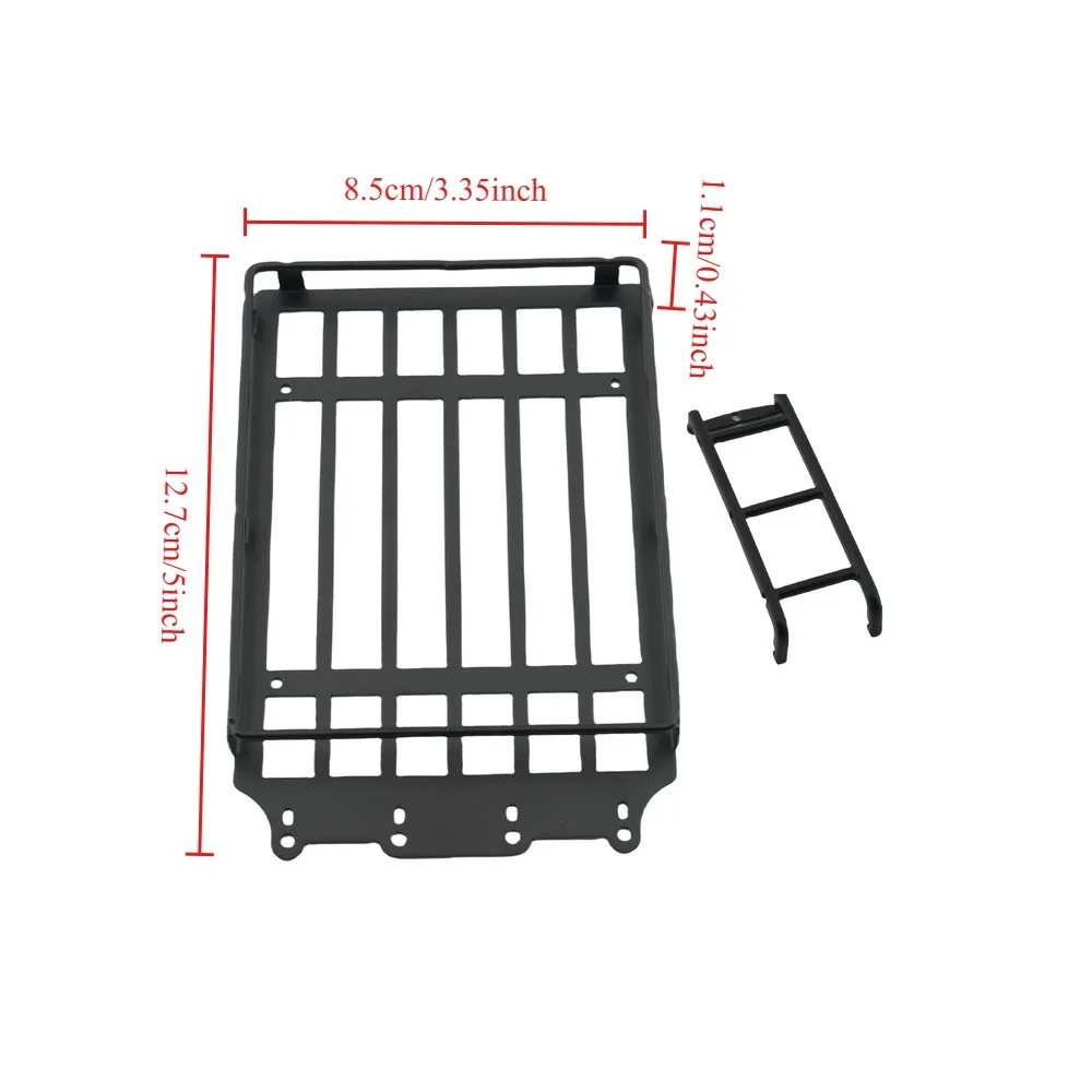 แร็คหลังคาอเนกประสงค์พร้อมไฟ LED สำหรับรถบังคับวิทยุ 1/18 JJRC C8801 อะไหล่รถบังคับแบบมีไฟสี่เหลี่ยม