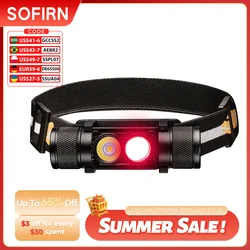 Sofirn-H25LR LED wiederaufladbare Stirnlampe USB C mit 90 hohem CRI-hellweißem Licht und 660 nm tiefroter Taschenlampe