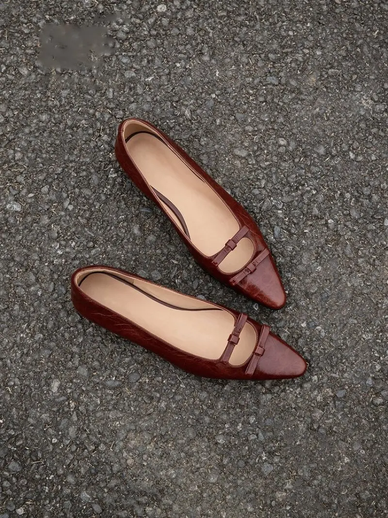 Spring Women Mary Jane Shoes Ladies Fashion Shallow Square Toe Thick High Heel Women's Elegant Red Ballerinas Shoes Plus Size 42