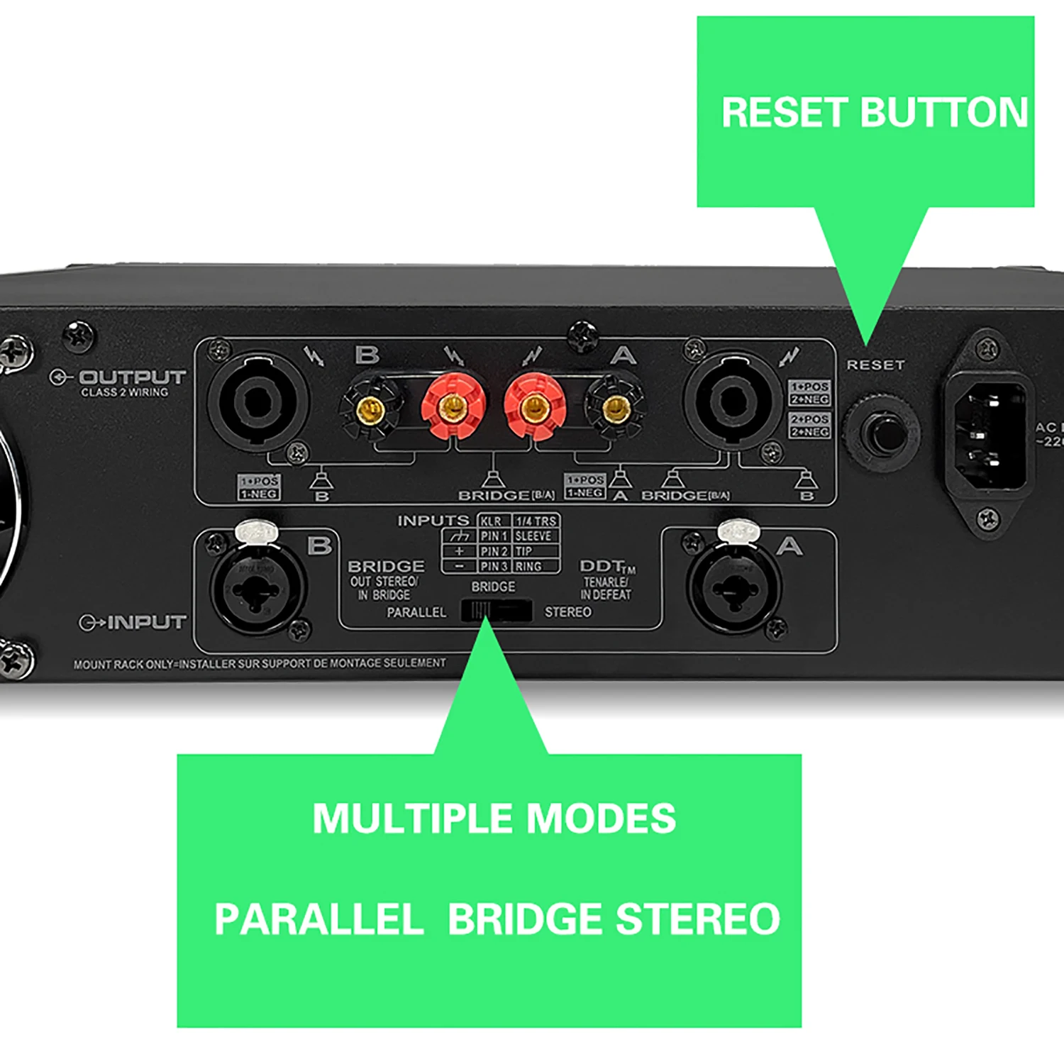 CS6000 Sound Standard 2 Channels Amplifier 1000 Watts Professional Power Stage Performance Audio Power Amplifier