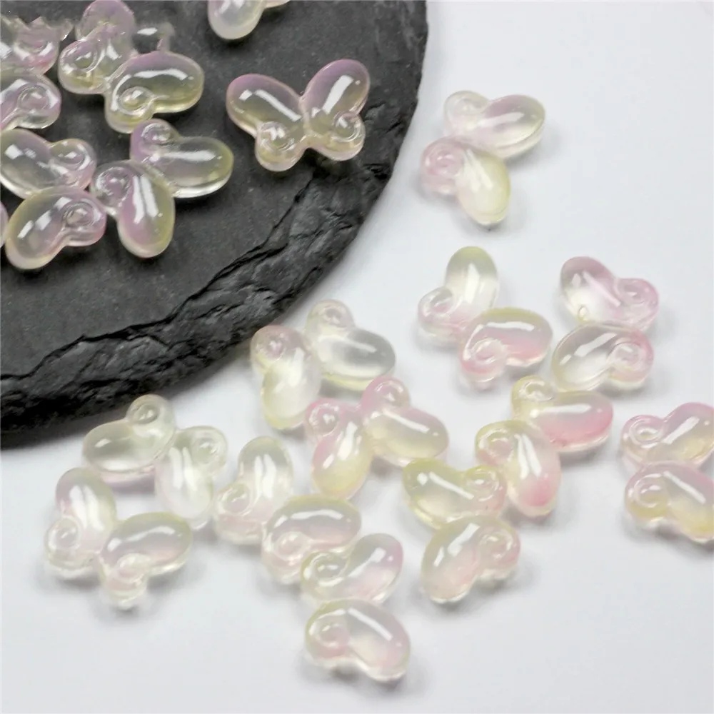 20pcs New Design Fat Big Butterfly Shape Crystal Glass Loose Beads For Jewelry Making DIY Earring Necklace Crafts Findings