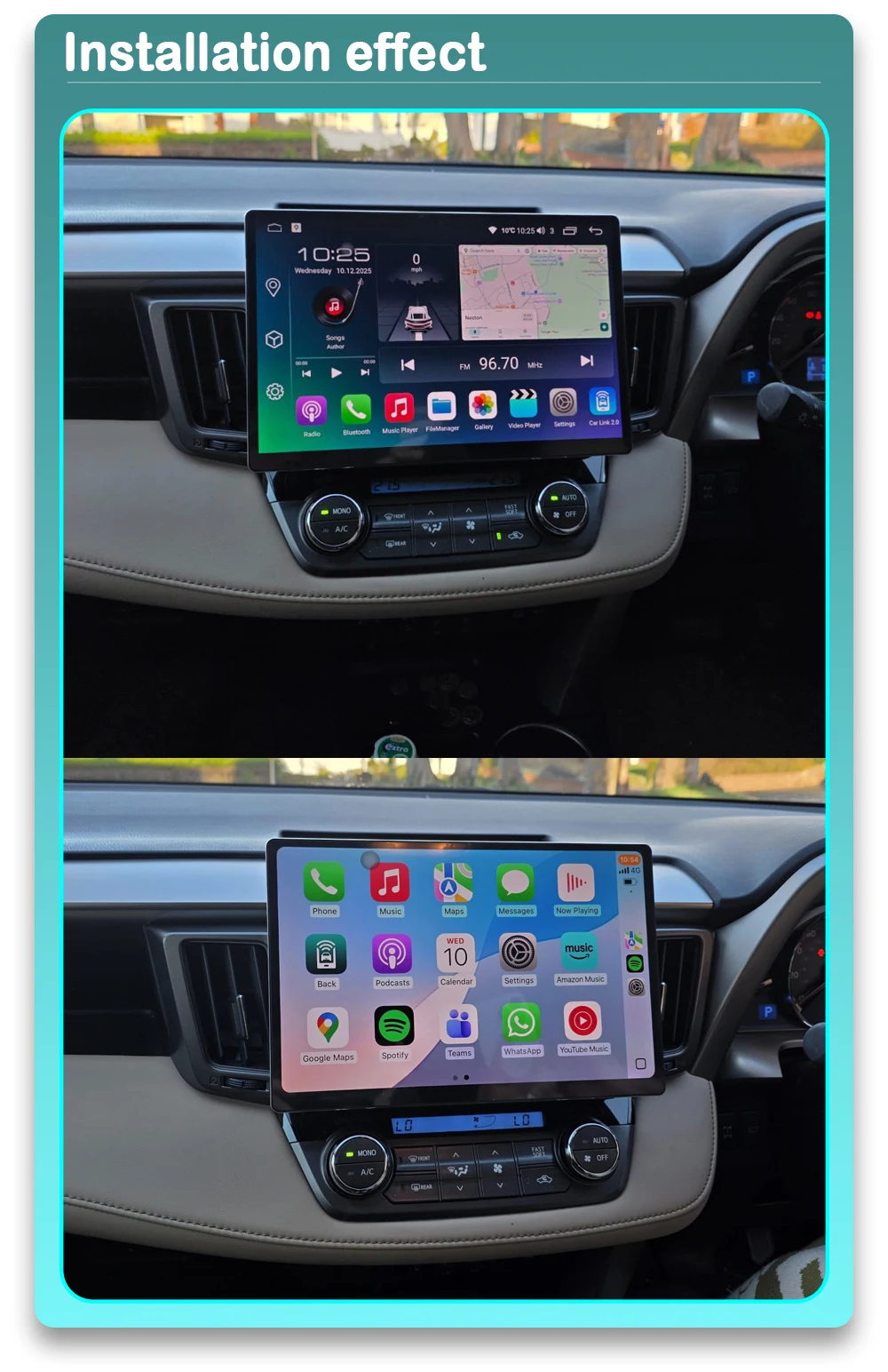 7mm Ultra Slim Car Multimedia Stereo Touchscreen For Toyota RAV4 Rav 4 xa40 2002 - 2019 CarPlay Andrioid Stereo GPS MP3 MP4