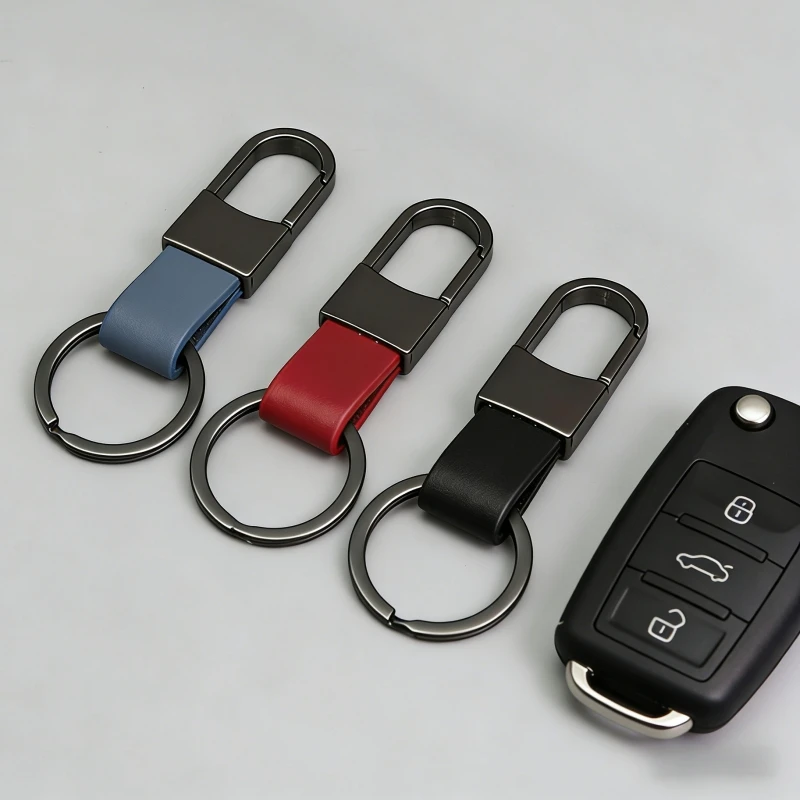 Multifunktionaler Schlüsselanhänger aus Legierung und Leder, Langlebiger Gürtelanhänger mit Karabiner, Diebstahlsicherer Autoschlüsselring – Detail 6