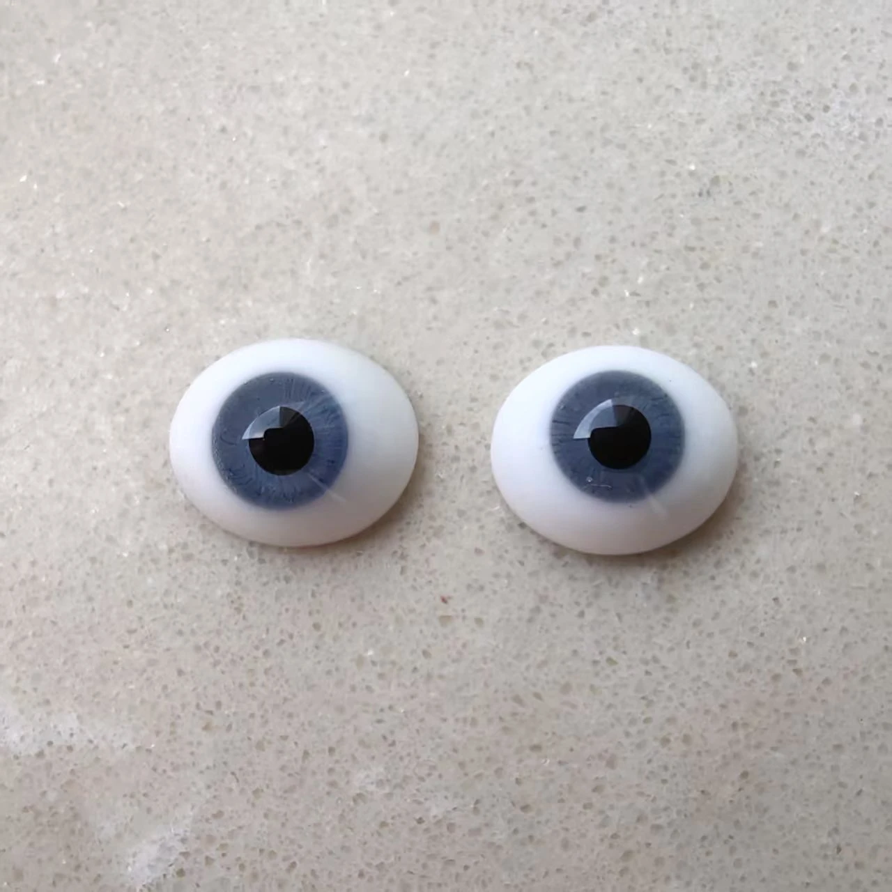 [wamami] 12mm Grijs Blauw Ovale Eellipse Boot Ogen Platte Achterkant Glazen Ogen BJD Pop Dollfie Ambachten Hoge kwaliteit