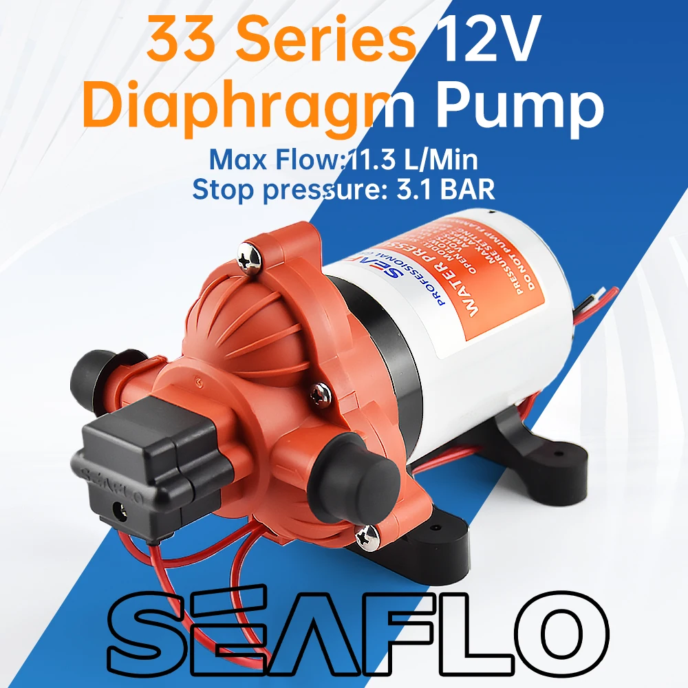 SEAFLO 33 series Automatic Marine Water Diaphragm Pump 12V Self Priming Electric Yacht Boat Ship RV Caravan High Pressure