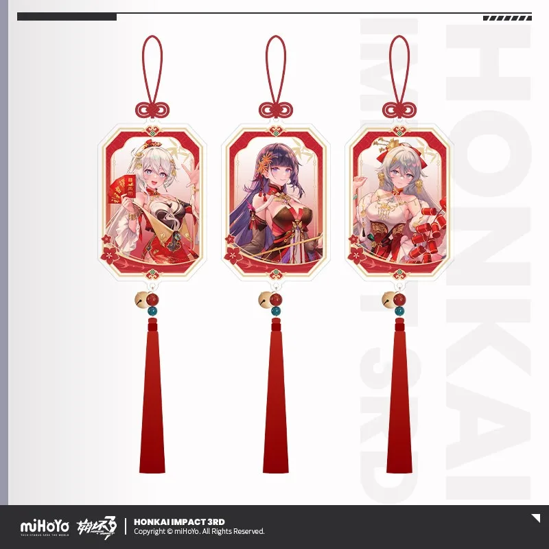 

[Official]Game Honkai Impact 3 Acrylic Pendant Kiana Kaslana Raiden Mei Bronya Elysia Tassel Keychain Cosplay Doujin Xmas Gifts