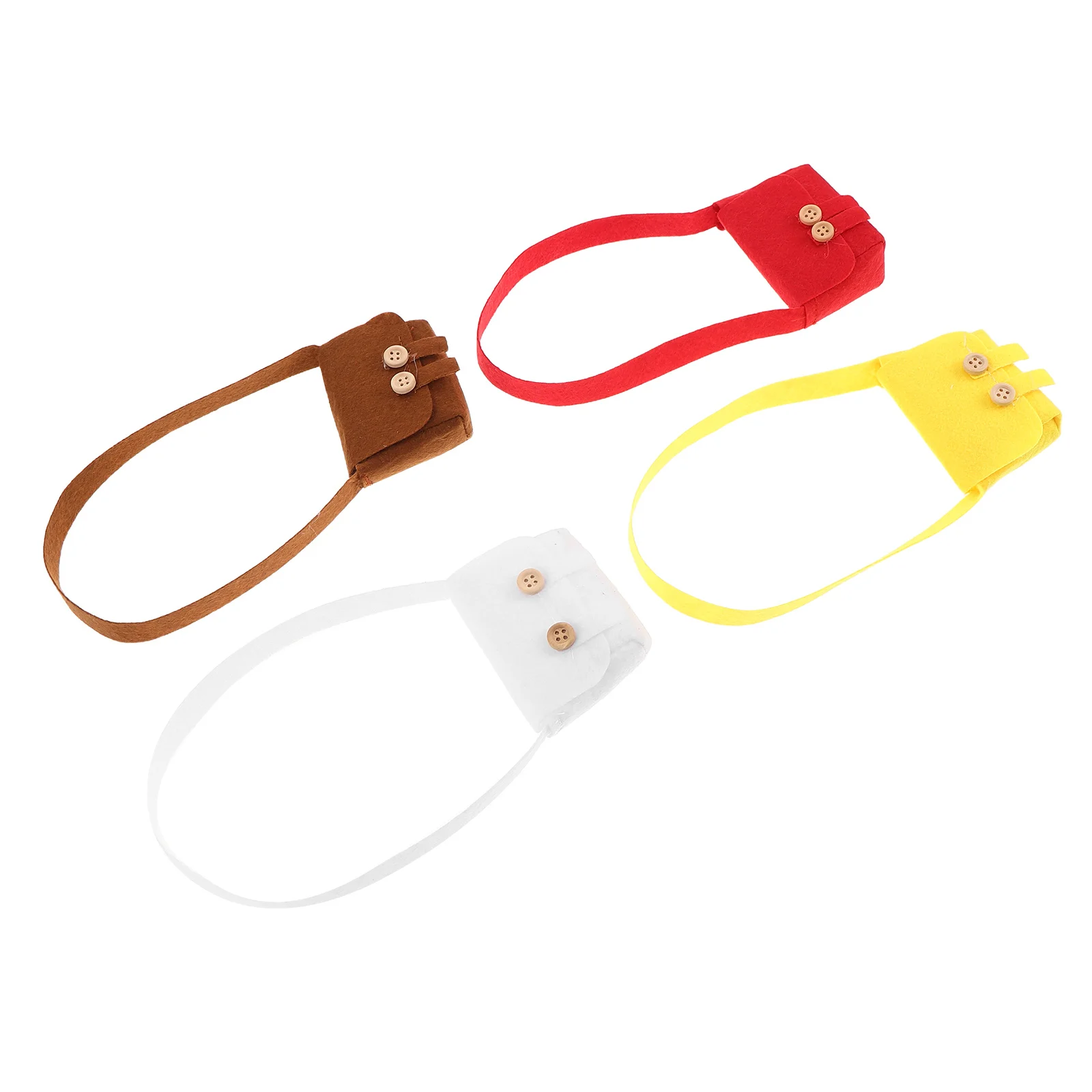 

4pcs Mini Backpack: Cute Crossbody Bag For Girls Fashion Accessory Pretend Play Gift Kawaii Purse Miniature Bags Wallet Small