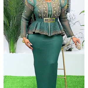 ملابس أفريقية للنساء 2 قطعة قمم وتنانير مجموعات داشيكي الدعاوى أنقرة تركيا بالإضافة إلى حجم فستان فساتين حفل زفاف أفضل 10 قمصان من القماش الأفريقي مبيعا - رقم 4