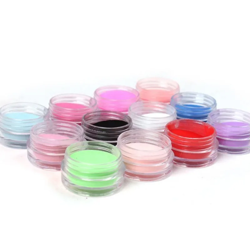 12 Colors Acrylic Powder Manicure Tips Nail Art 3D Decoration Builder Polymer Nail DIY Accessories