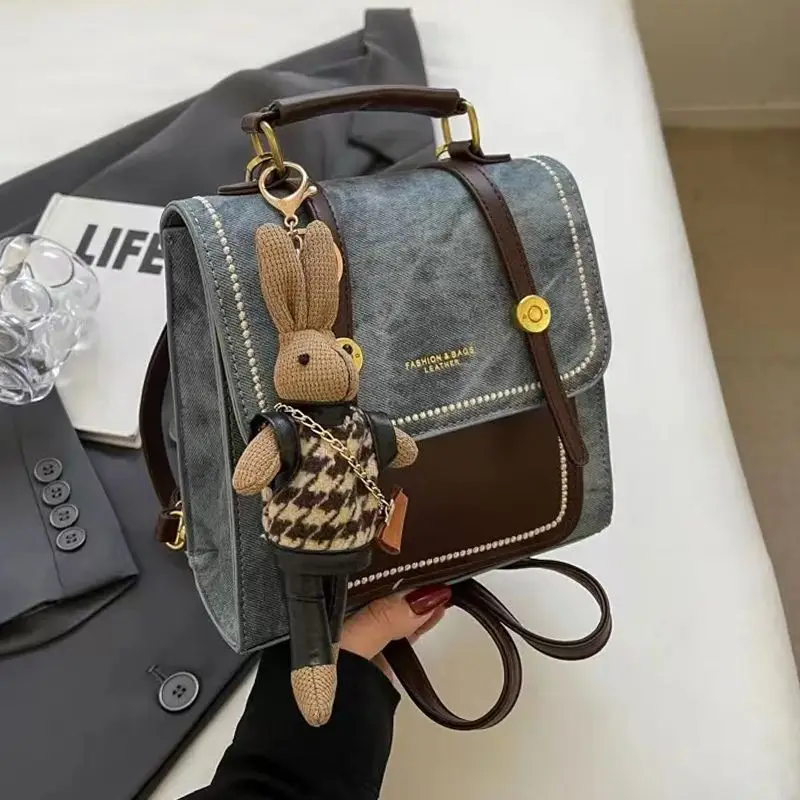 

Girl Fashion Handheld Advanced Texture Backpack Versatile Casual Style Sports Petite Mature Handheld Crossbody Storage Bag New
