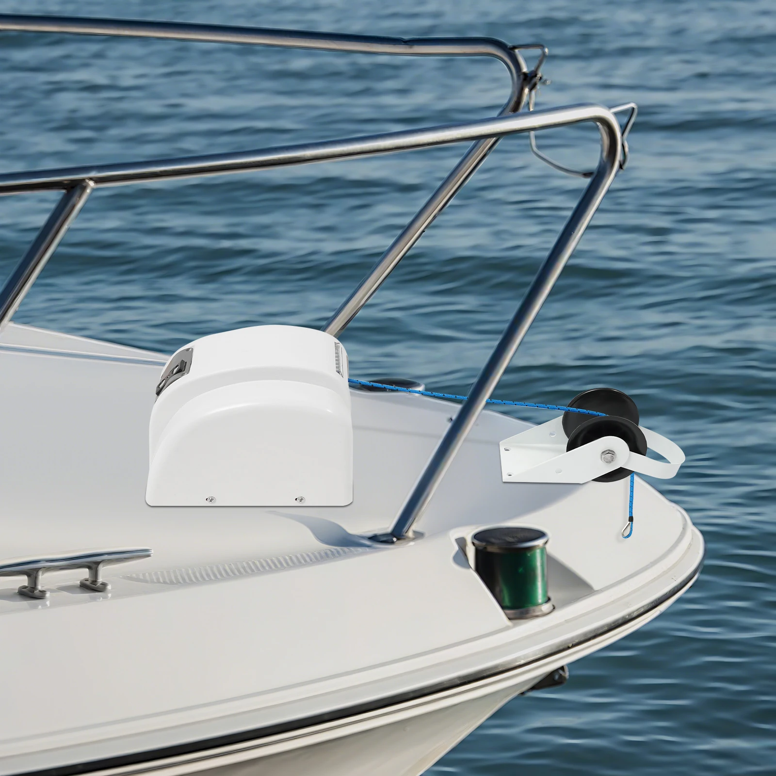 

Электрическая лебедка для якоря, 25/45 фунтов, для рыболовных лодок и понтонов, морская лебедка для соленой воды с дистанционным управлением