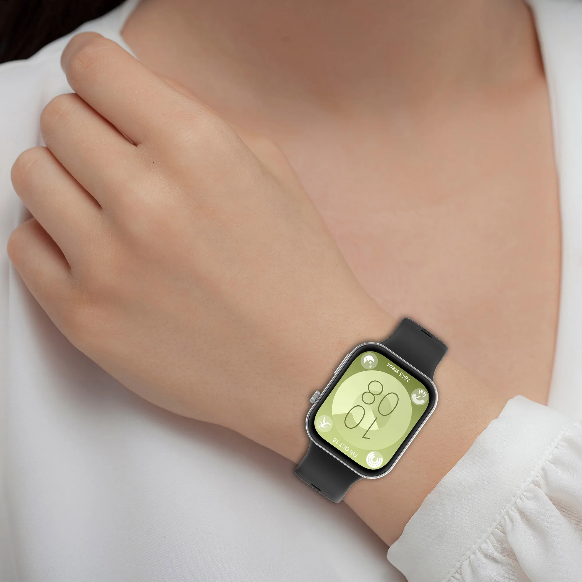 สายนาฬิกาข้อมือซิลิโคนระบายอากาศได้ดีสำหรับ Huawei Watch Fit 3 FIT3อุปกรณ์เปลี่ยนสายรัดข้อมือ