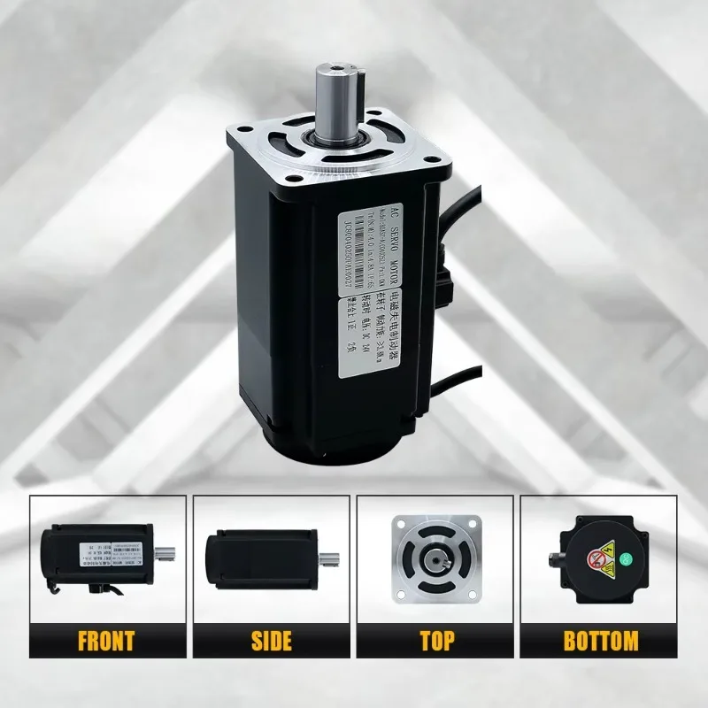 Hot Sales Servo Motor 400w 600w 750w 1000w Servo Driver 17bit Absolute Encoder  AC110V220V 1.27Nm-3.8Nm 543ozin For CNC Engraver
