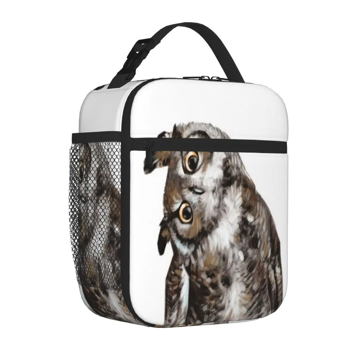 Bestselling Owl Ruffled Food Tote Bag Daily Meal Prep Lightweight Lunch Bag