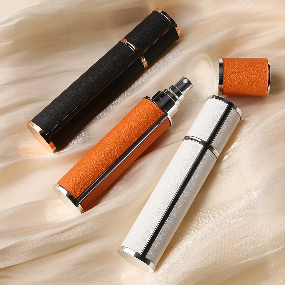 5 Stück 12ML Nachfüllbare Leder-Parfümflaschen, Tragbare Reise-Probenfläschchen, Mini-Druck- und Abfüllflasche, Parfüm-Nachfüllspender – Detail 7