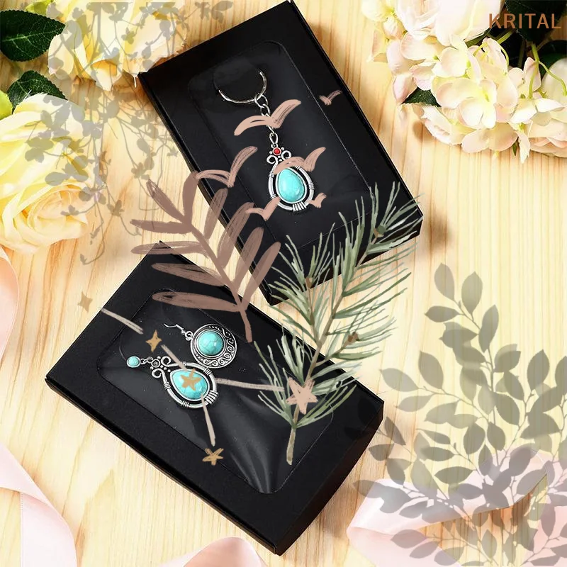 10PCS Window Folding Kraft Paper: Box Postcard Photo Frame Holiday Card Candy Biscuit Packaging Container